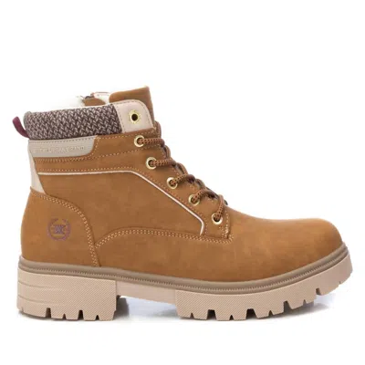 Xti Women's Combat Booties In Camel In Brown