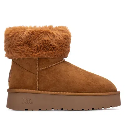 Xti Women's Comfort Ankle Suede Booties By  In Brown