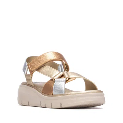 Xti Women's Comfort Wedge Strappy Sandals In Gold