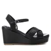 Xti Women's Criss Cross Wedge Sandals By  In Black