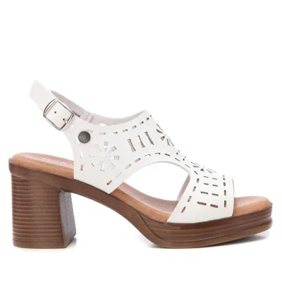 Xti Women's Cutout Block Heel Sandals In White