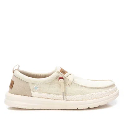 Xti Women's Dockside Canvas Loafer In Ice In Neutral