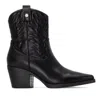 Xti Women's Embroidered Italian Western Booties By  In Black