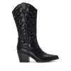 Xti Women's Embroidered Italian Western Boots By  In Black