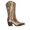 Xti Women's Embroidered Italian Western Boots By  In Gold