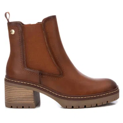 Xti Women's Faux Leather Booties In Camel In Brown