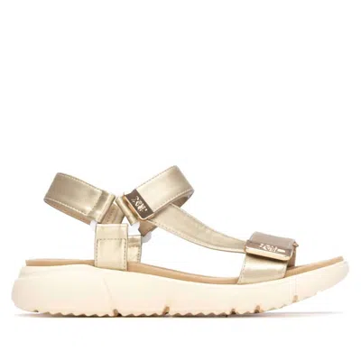 Xti Women's Faux Leather Strap Sandals In Gold In Neutral