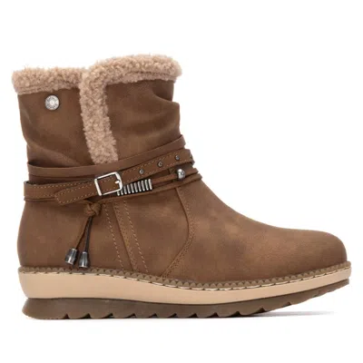 Xti Women's Faux Shearling Lined Ankle Booties Refresh Collection By  In Brown