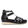 Xti Women's Flat Sandals With Gold Studs By _ In Black