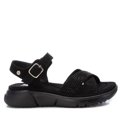 Xti Women's Flat Suede Sandals In Black