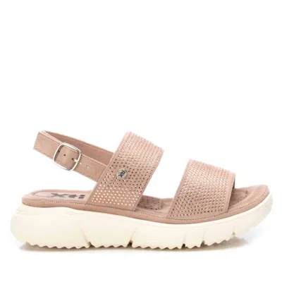 Xti Women's Flat Suede Sandals In Light/pastel Pink In Multi