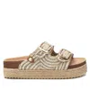 Xti Women's Footbed Jute Wrapped Platform Sandals By  In Blue