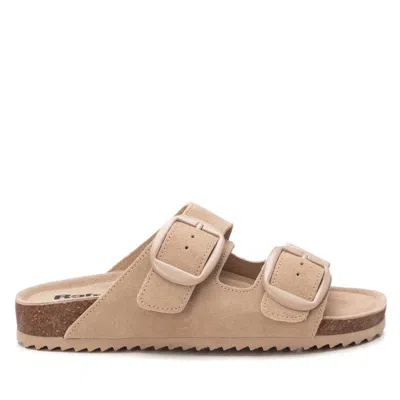 Xti Women's Footbed Sandals With Two Buckles Refresh By  In Beige