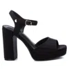 Xti Women's Heel Suede Sandals In Black In Black