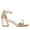 Xti Women's Heeled Ankle Strap Sandals Refresh By  In Gold