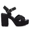 Xti Women's Heeled Jute Platform Sandals By  In Black