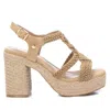 Xti Women's Heeled Jute Sandals In Beige In Beige