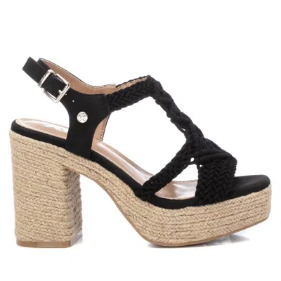 Xti Women's Heeled Jute Sandals In Black