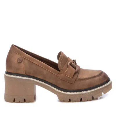 Xti Women's Heeled Moccasins In Camel In Multi