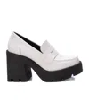 Xti Women's Heeled Moccasins In Ice In White