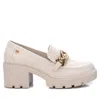 Xti Women's Heeled Moccasins In Light Beige In Beige