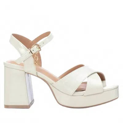 Xti Women's Heeled Platform Sandal In Ice In White