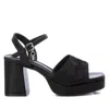 Xti Women's Heeled Platform Sandals In Black In Black
