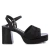 Xti Women's Heeled Platform Sandals In Black In Gold