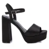 Xti Women's Heeled Platform Sandals In Black In Black