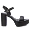 Xti Women's Heeled Platform Sandals In Black In Black