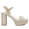 Xti Women's Heeled Platform Sandals In Gold In Gold