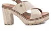 Xti Women's Heeled Platform Sandals In Medium Beige In Multi