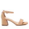 Xti Women's Suede Heeled Sandals In Taupe In Grey