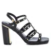 Xti Women's Heeled Sandals With Gold Studs By  In Black