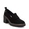 Xti Women's Heeled Suede Moccasins In Black In Black