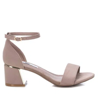 Xti Women's Heeled Suede Sandals In Beige