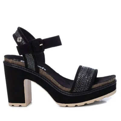 Xti Women's Heeled Suede Sandals In Black