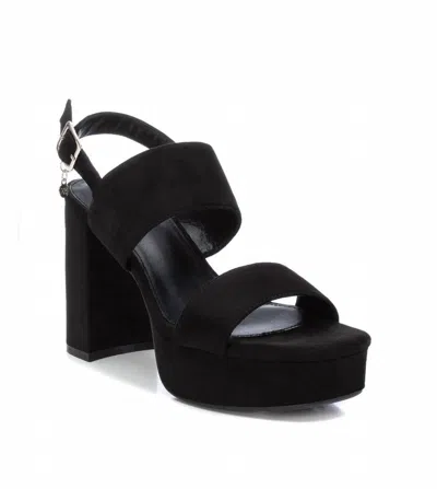 Xti Women's Heeled Suede Sandals In Black