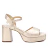 Xti Women's Heeled Suede Sandals In Gold In Gold