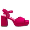 Xti Women's Heeled Suede Sandals With Platform By  In Pink