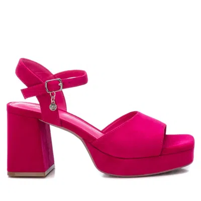 Xti Women's Heeled Suede Sandals With Platform By  In Pink