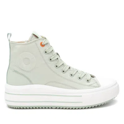 XTI WOMEN'S HIGH TOP CANVAS SNEAKERS IN AQUA