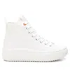 Xti Women's High Top Canvas Sneakers In White In White