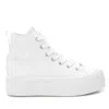 Xti Women's High Top Canvas Sneakers Refresh By  In White