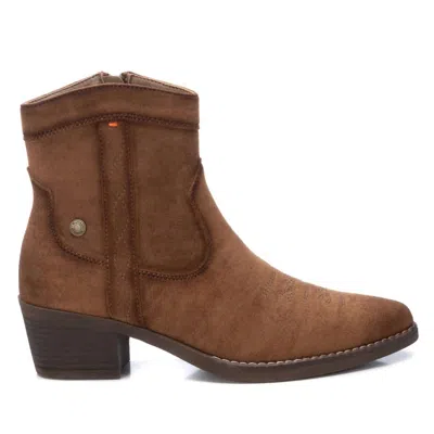 Xti Women's Italian Western Booties In Camel In Multi