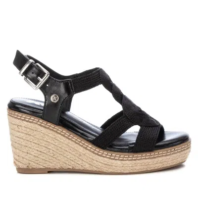 Xti Women's Jute Wedge Sandals In Black