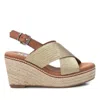 Xti Women's Jute Wedge Sandals In Gold In Gold