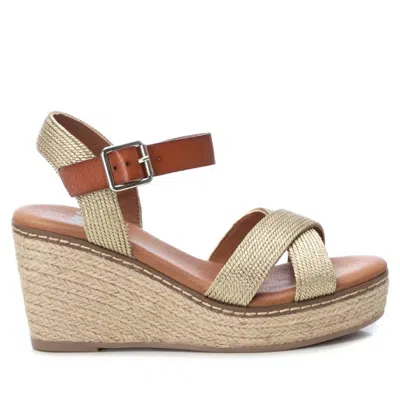 Xti Women's Jute Wedge Sandals In Gold