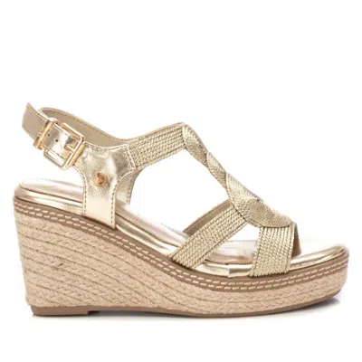Xti Women's Jute Wedge Sandals In Gold