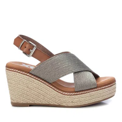 Xti Women's Jute Wedge Sandals In Silver In Grey